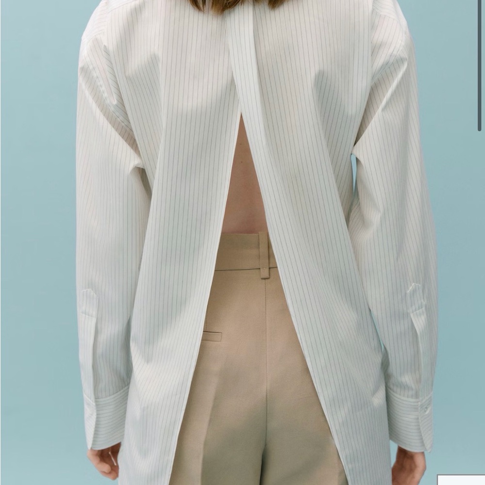 Authentic Victoria Beckham White Open-Back Shirt